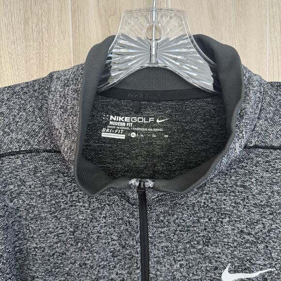 Nike Golf Dri-Fit Half Zip Shirt Men’s Sz XL Gray Long Sleeve Top 726580-010 - Picture 6 of 13